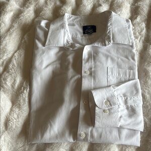 Club Room White Dress Shirt Crisp Cotton Formal